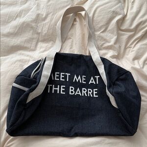 Meet Me At The Barre Indigo Denim Gym Duffle Bag